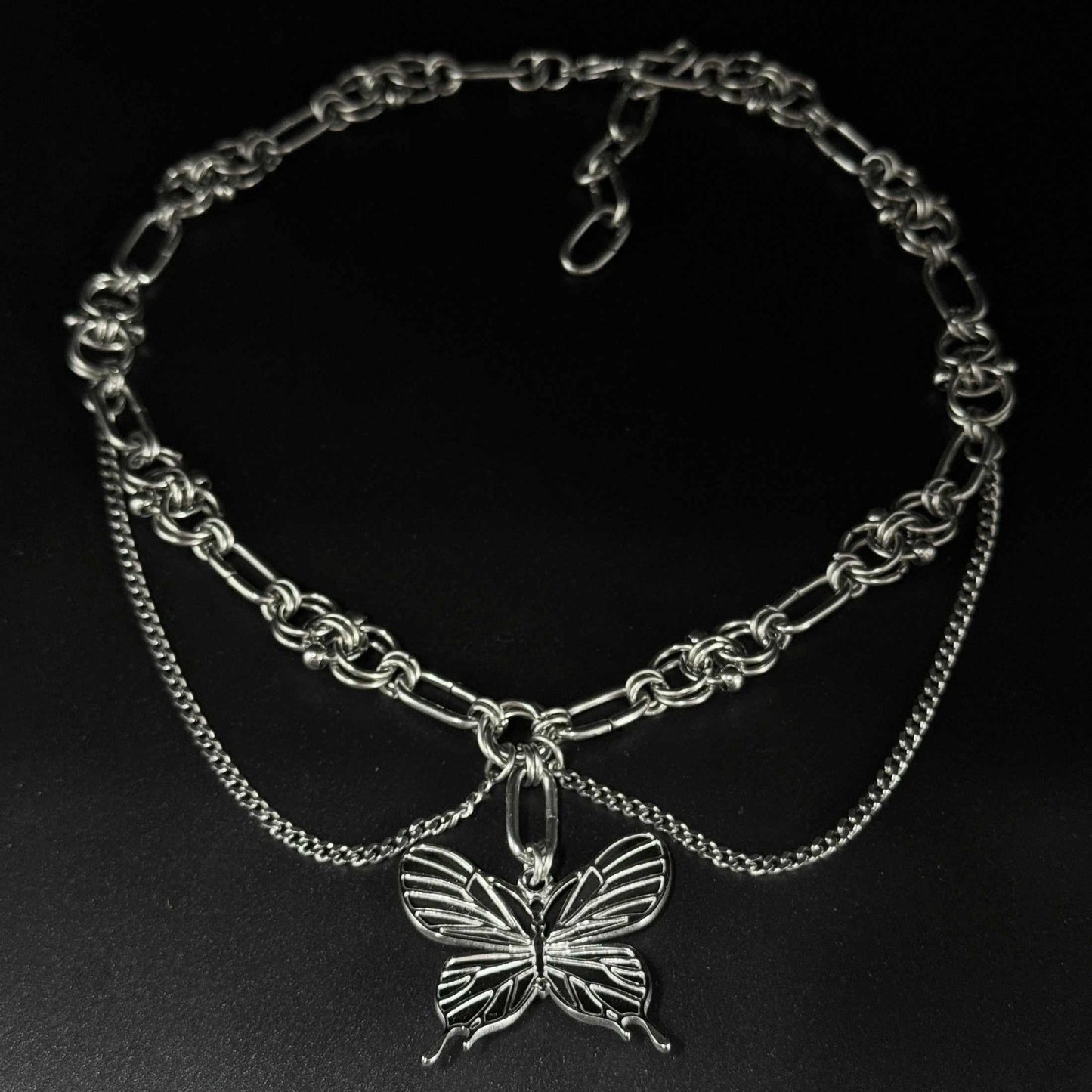Pierced Butterfly - Necklace