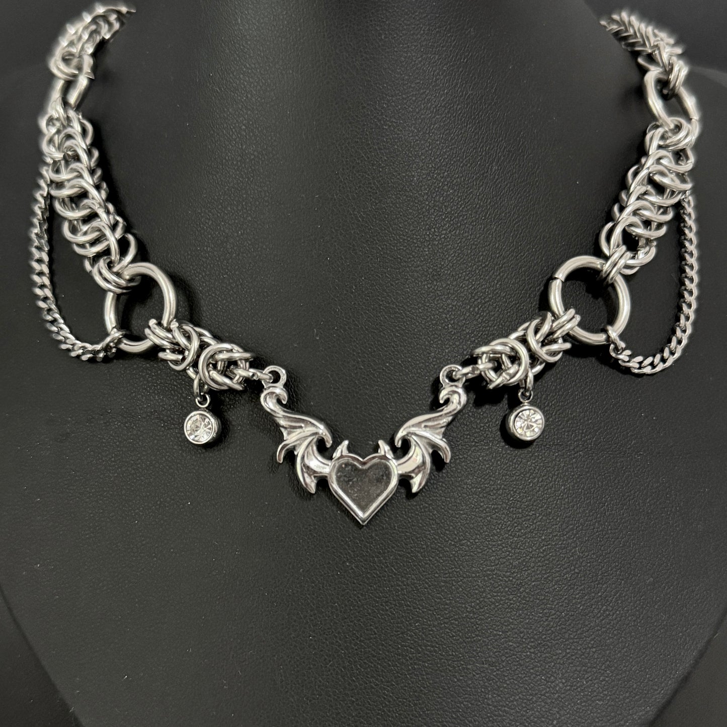 Display of Halo Choker Necklace on mannequin