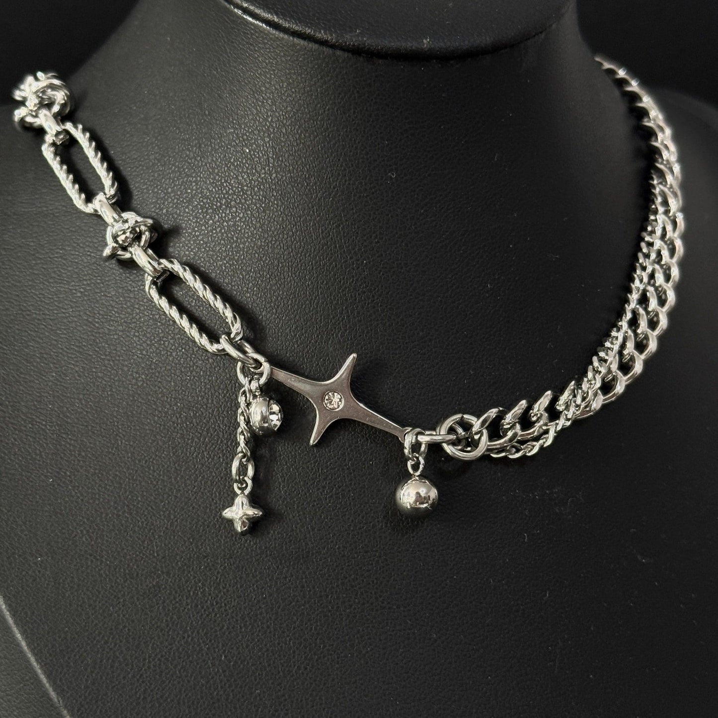 Layered Star Necklace on bust