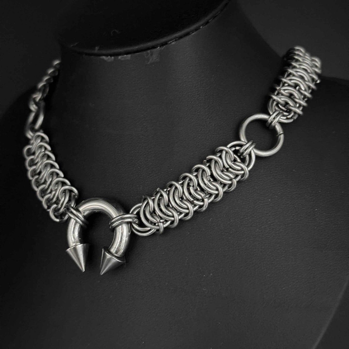 chainmail necklace on mannequin