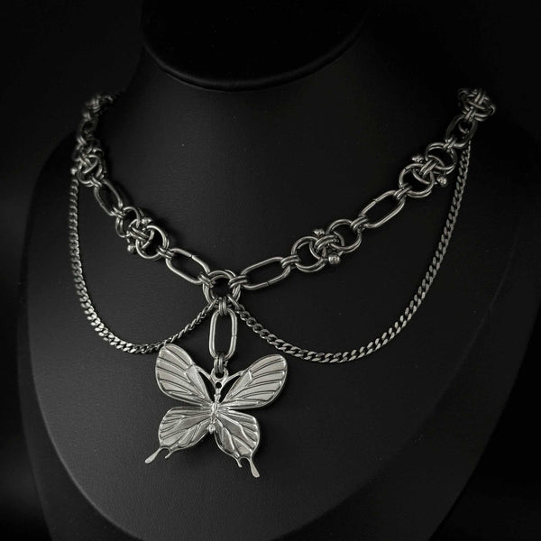 Pierced Butterfly - Necklace