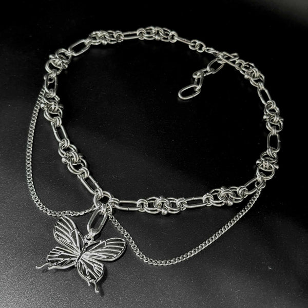 Pierced Butterfly - Necklace