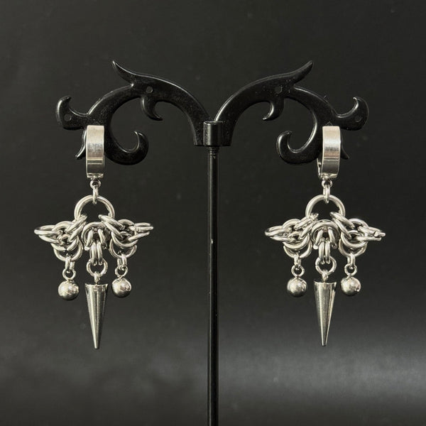 handmade chainmaille earrings atrium gothic alternative jewelry