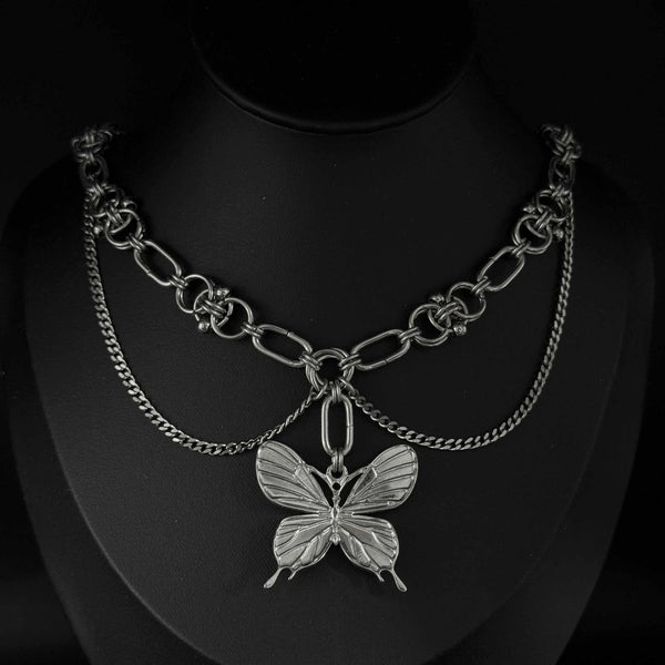 Pierced Butterfly - Necklace
