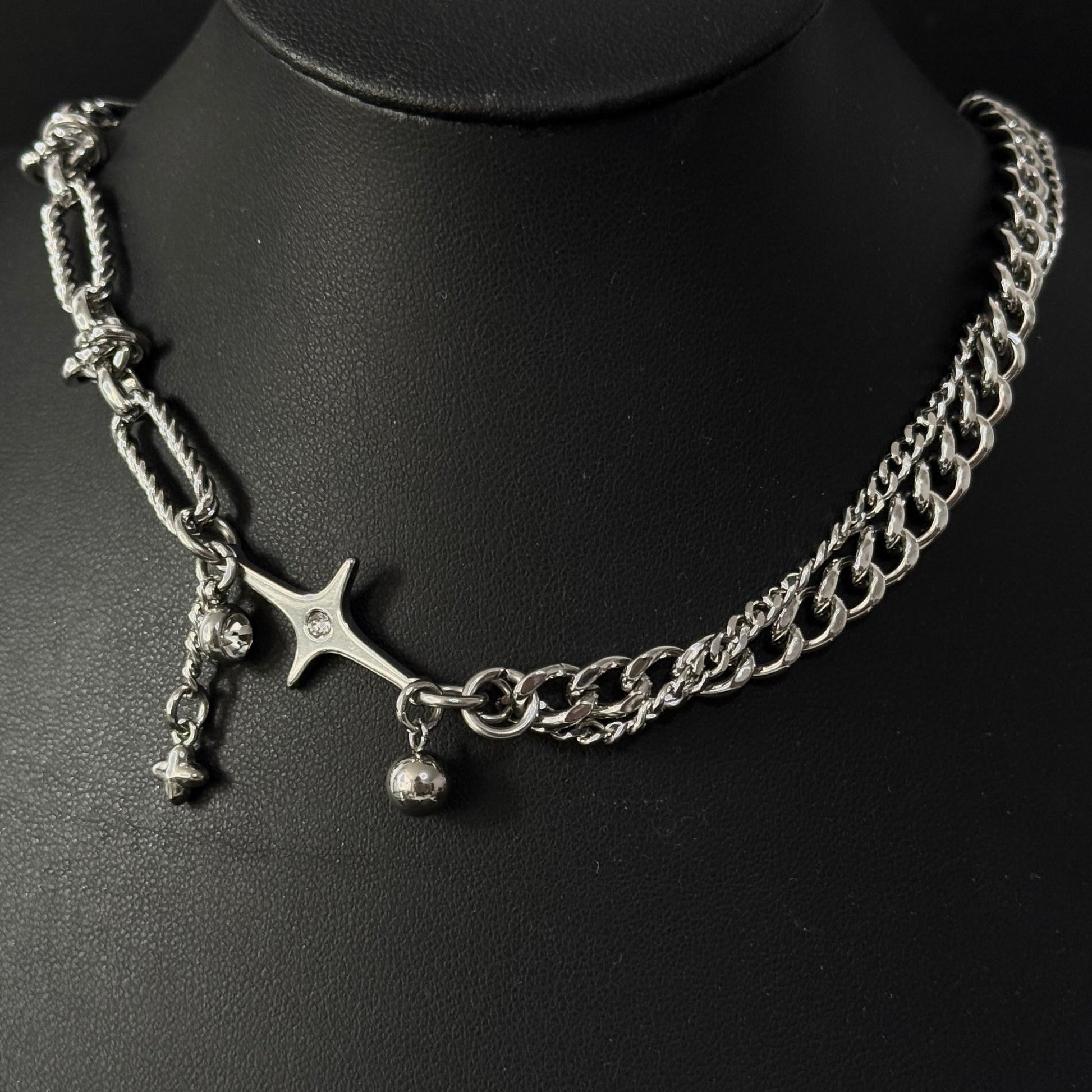 Layered Star Necklace on bust