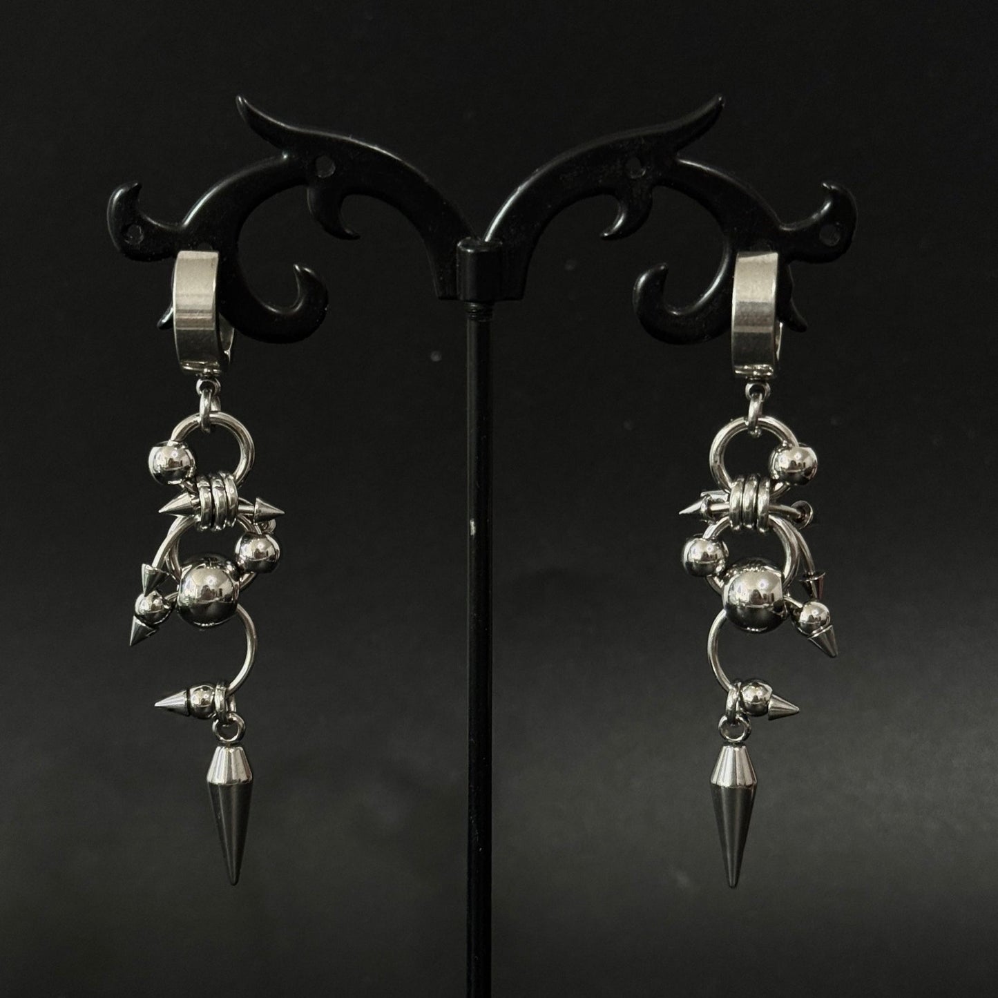 Orbital Earrings Chainmail on Display