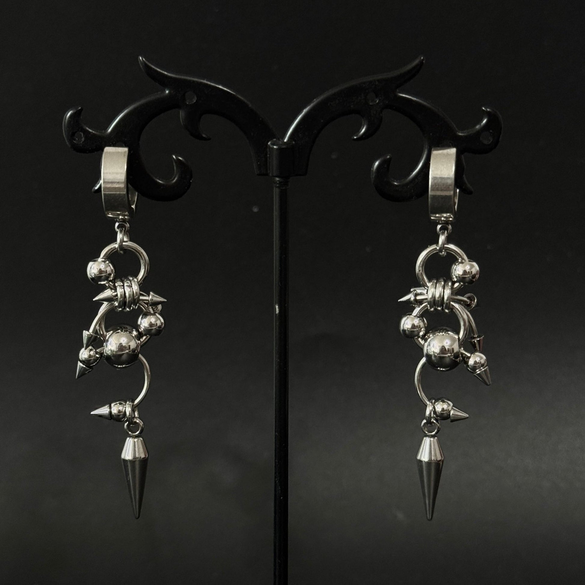 Orbital Earrings Chainmail on Display