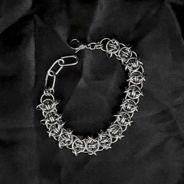 layflat photo of thorn chainmail bracelet